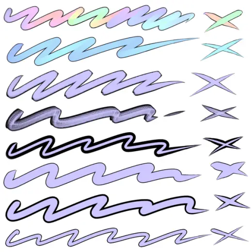 CSP Style Outline Brush for Procreate (No Overlapping)! — Procreate & Clip Studio Paint brush