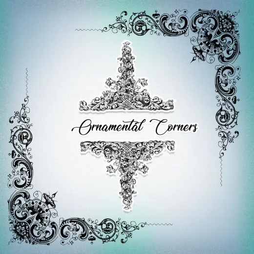 Ornamental Corners — Procreate, Photoshop & Krita brush