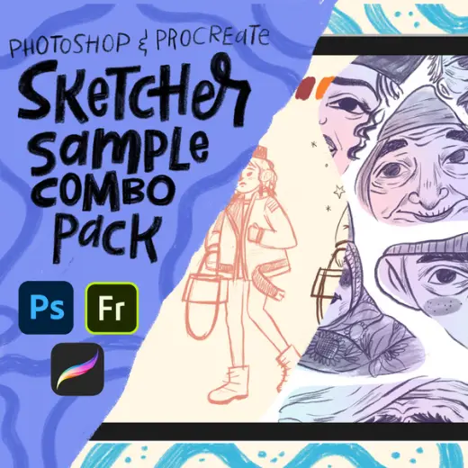 Sketcher Brushes Combo Pack for Photoshop and Procreate — Procreate & Photoshop brush