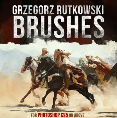 26 Paint Brushes by Rutkowski — Procreate, Photoshop & Krita brush