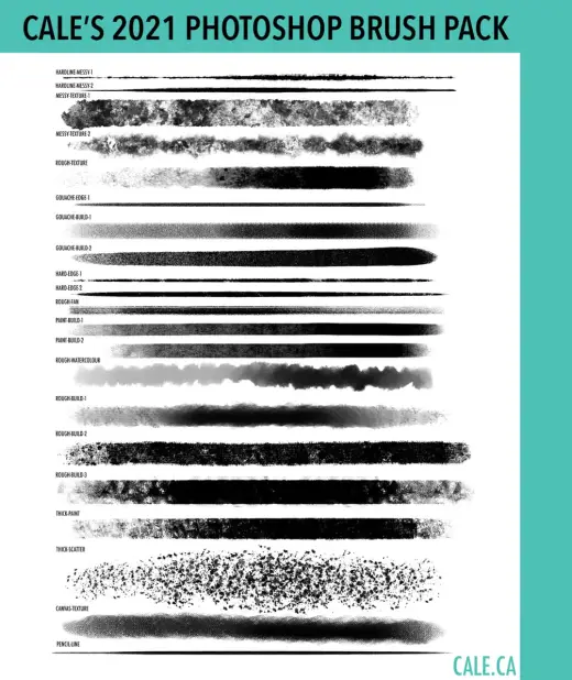 Cale's Photoshop Brush Pack **UPDATED** 2021 — Photoshop brush