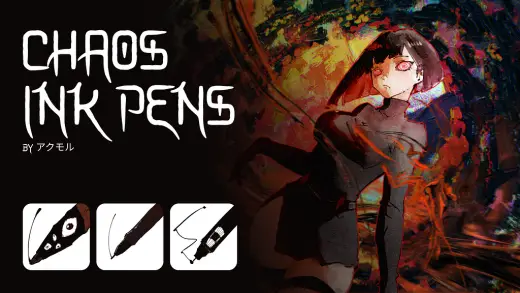 Chaos ink brushes by アクモル — Krita brush