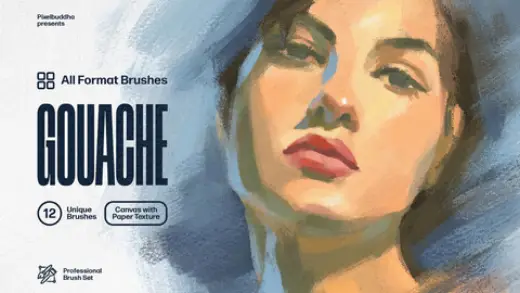 All-App Gouache Brushes — Photoshop brush
