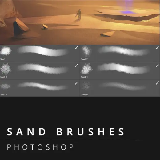 Sand texture brushes for Photoshop — Photoshop brush