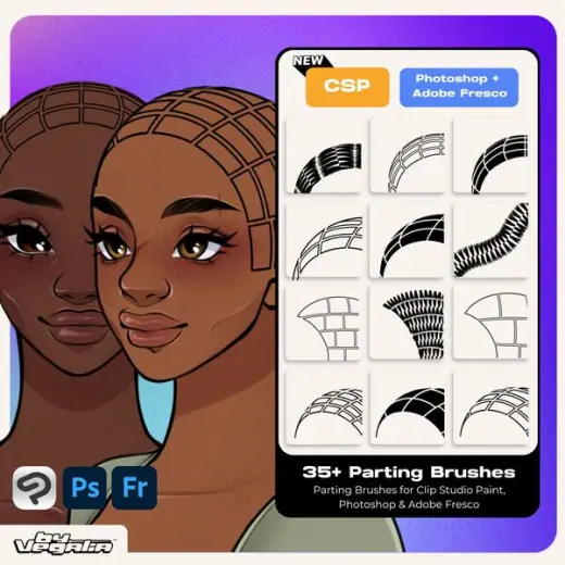 Parting Stamps for Clip Studio Paint, Photoshop & Adobe Fresco — Photoshop & Clip Studio Paint brush