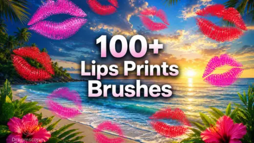 100+ Lips Print Photoshop Brushes — Photoshop brush