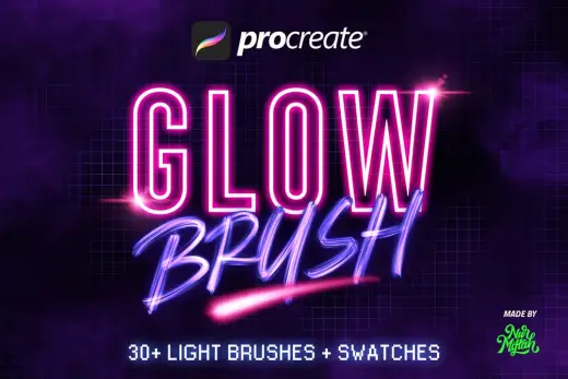 30+ Procreate Glow Brushes — Procreate & Photoshop brush