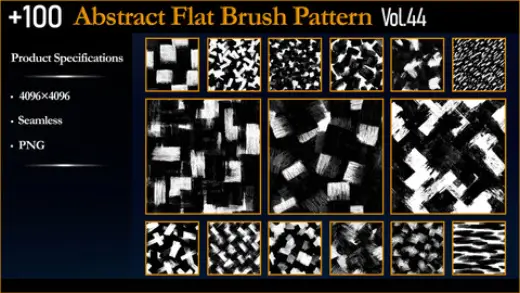 +100 Abstract Flat Brush Pattern - vol.44 — Photoshop brush