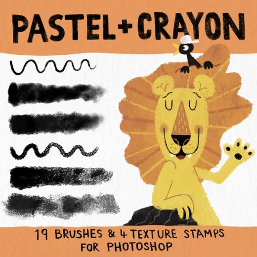 David CP's Pastel and Crayon brush set for Photoshop — Photoshop brush