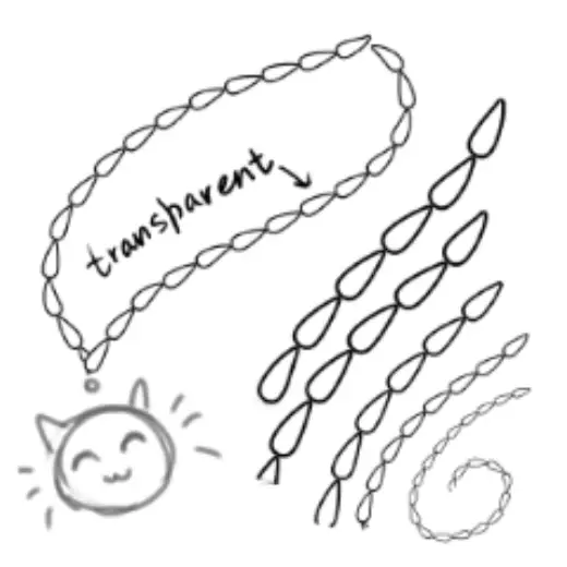 simple droplet chain_line only — Clip Studio Paint brush