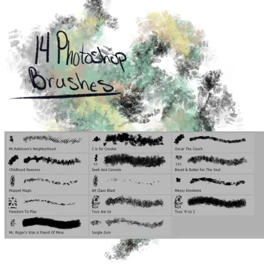 PBS Cares  14 PS Brushes — Procreate & Photoshop brush