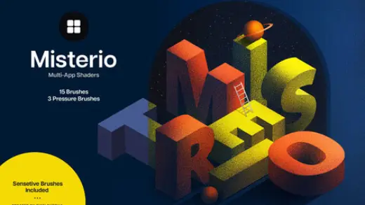 Multi-App Misterio Shader Brushes — Photoshop brush