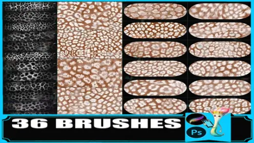 36 Animal Skin & Wild Texture Brushes for Procreate and Photoshop — Procreate & Photoshop brush