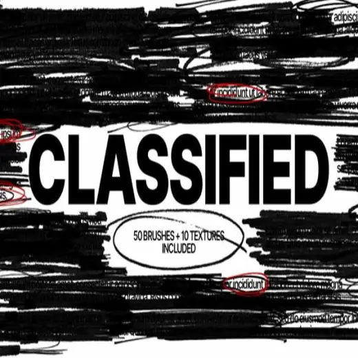 50 Classified Photoshop Brush Set — Photoshop brush