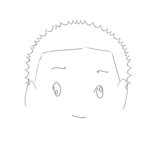 Lazy spiky/fluffy anime hairbrush — Krita brush