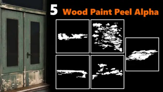 Wood Paint Peel - Alpha Brush Pack — Photoshop brush