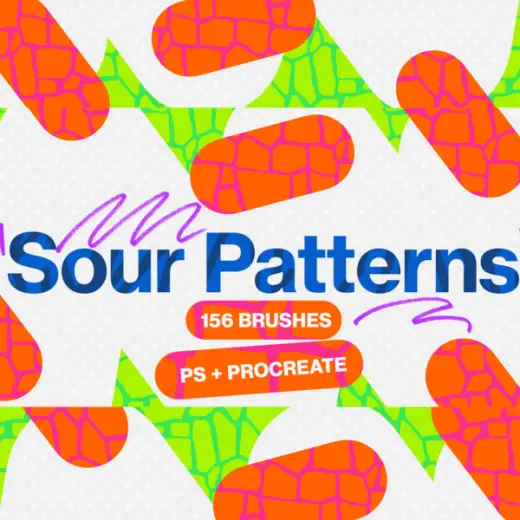 Sour Patterns Brush — Procreate & Photoshop brush