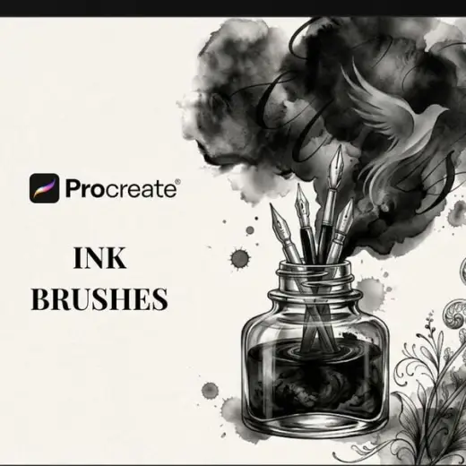 Ink Brushes for Procreate: Authentic Texture & Inking Suite — Procreate brush