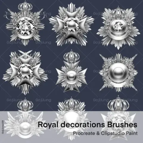 Royal decor - brooch 2 by GojiJung158 — Procreate & Clip Studio Paint brush