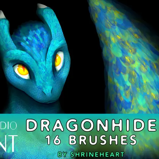Dragonhide Pack - 16 Brushes — Clip Studio Paint brush