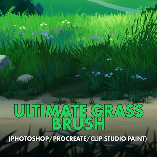 Ultimate Grass Brush (Photoshop/Procreate/Clip Studio Paint) — Procreate, Photoshop & Clip Studio Paint brush