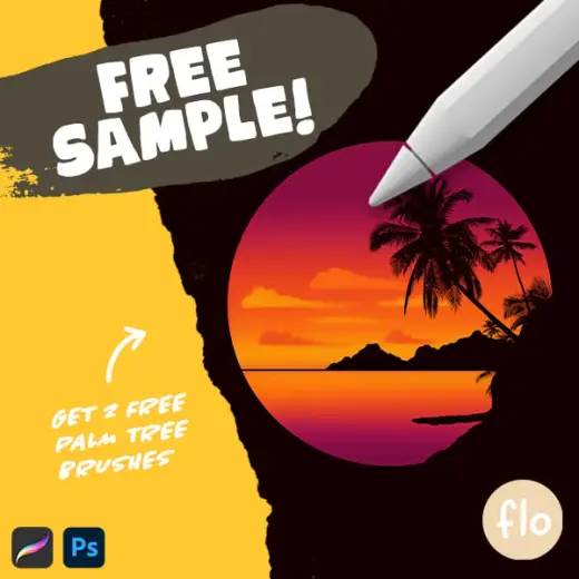 Free Palm Tree Brushes for Procreate and Photoshop — Procreate & Photoshop brush