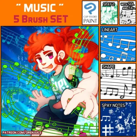 BRUSH SET - Music — Clip Studio Paint brush