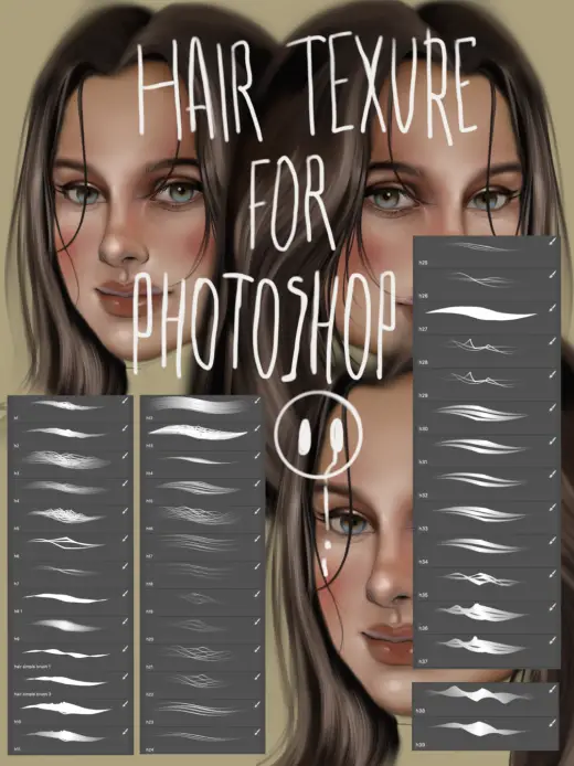 41 hair brushes for photoshop — Photoshop brush