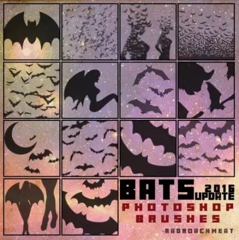 50 Bats Brushes — Procreate, Photoshop & Krita brush
