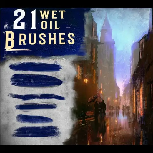 The Artist's Essential Wet Oil Brushes — Photoshop brush