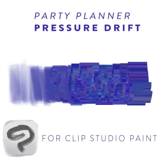Party Planner Pressure Drift — Procreate & Clip Studio Paint brush