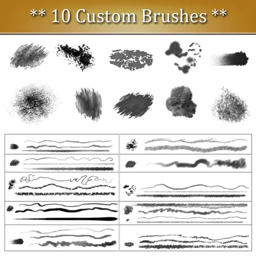 10 new Sketch brushes Photoshop — Procreate & Photoshop brush