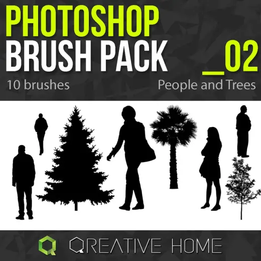 FREE Photoshop Brushes - People and Trees — Photoshop brush