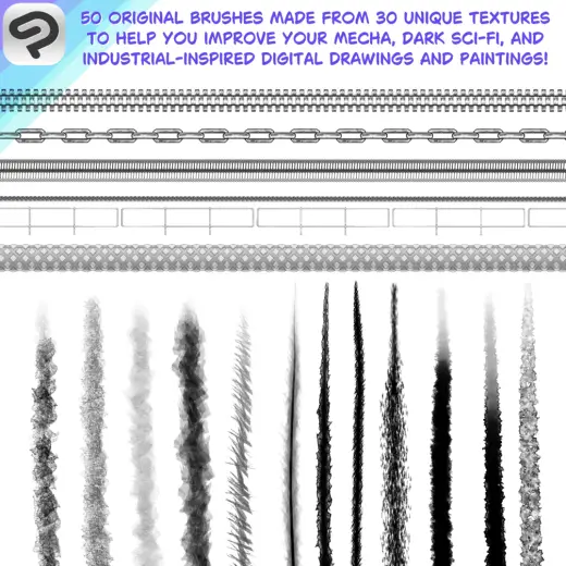 Industrial Mecha Brush Pack Volume. 1 — Clip Studio Paint brush