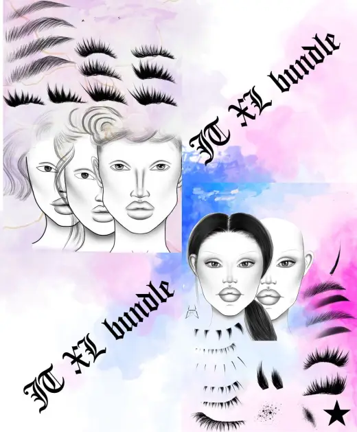 XL  face chart ready bundle (krita, photoshop, procreate) — Procreate, Photoshop & Krita brush
