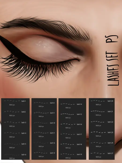 Eyelashes stamps Photoshop — Photoshop brush