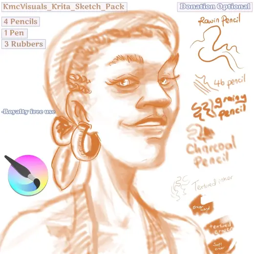 KmcVisuals Krita Sketch Brush Pack (Krita) — Krita brush