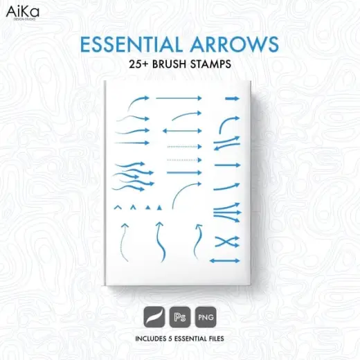 Essential Arrows Brush Pack (Procreate, Photoshop, Png) — Procreate & Photoshop brush