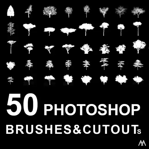50 - Photoshop Tree brushes & PNG - V2 — Photoshop brush