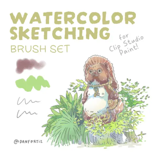 Brush Set for CSP: Watercolor Sketching — Clip Studio Paint brush