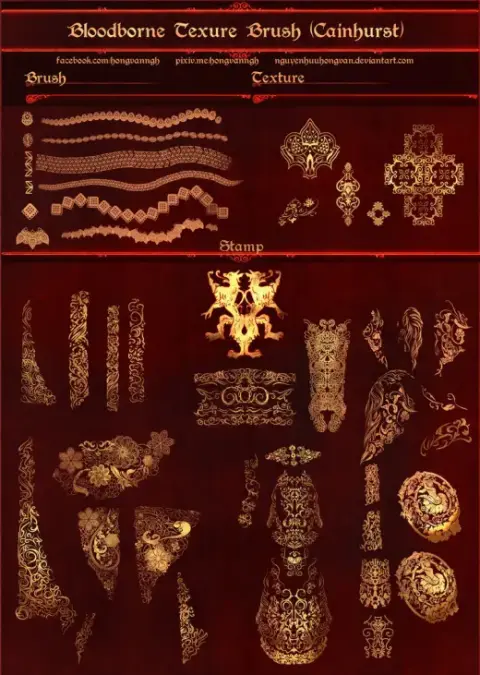 Bloodborne Texture Brushes — Procreate, Photoshop & Krita brush