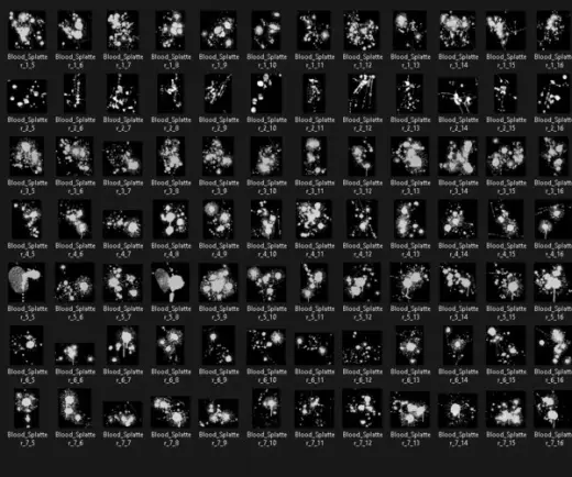 140 Blood Splatter Brushes and Alphas — Photoshop & Krita brush