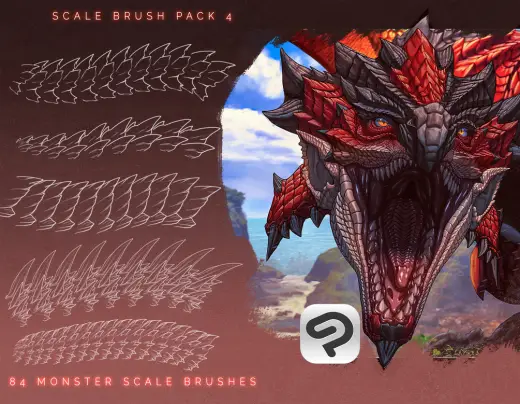 Clip Studio Scale Brushes Pack 4 — Clip Studio Paint brush