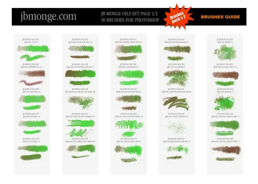 50 New digital oils brushes for Photoshop by JB MONGE — Photoshop brush