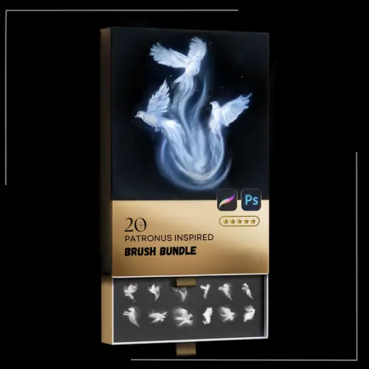 Harry Potter inspired Patronus Photoshop Brushes — Procreate & Photoshop brush