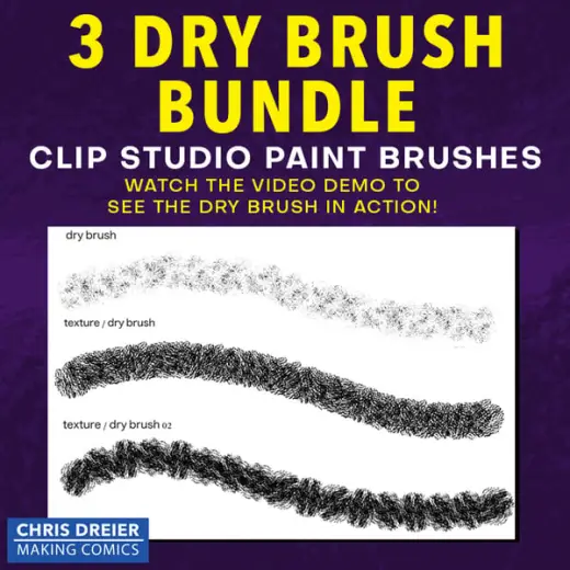 Dry Brush Bundle (Clip Studio Paint) — Clip Studio Paint brush