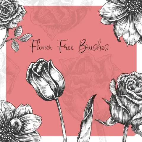 Flower Free Brushes for Photoshop — Procreate, Photoshop & Krita brush