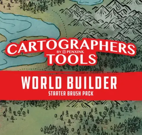 Cartographers Tools - World Builder Brushes — Photoshop brush