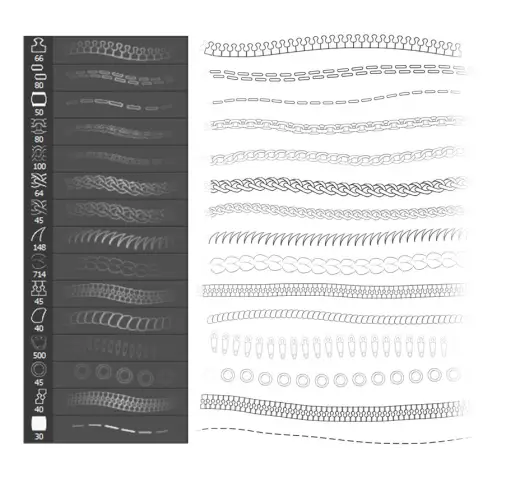 Chain, Stick, Zipper and more Brushes — Procreate, Photoshop & Krita brush
