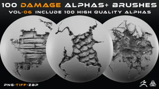 100 Damage Alpha vol 06 +Brushes — Photoshop brush